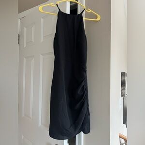 High neck mini dress